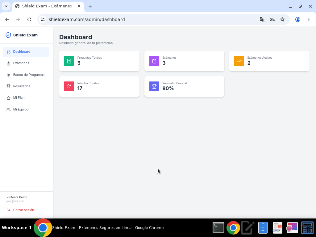 Panel del Docente